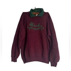Vintage‎ Lee men's pullover sweater in color burgundy and green size L